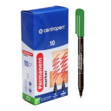 маркер Centropen 2846 тонкий зелений, накінечник 1мм.  (10/200)