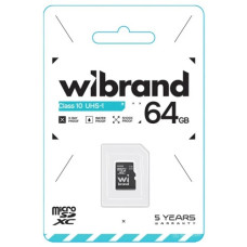 карта пам`яті Wibrand micro SDHC  64Gb Class10