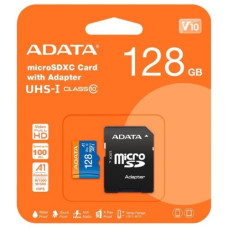 карта пам`яті A-Data Premier 128Gb Class 10 А1 + adapter (R - 100Mb/s)