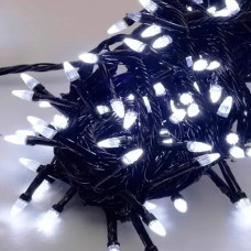 електрогірлянда конус 100 LED, чорний провід, білий колір  1210-03