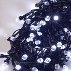 електрогірлянда рубін 200 LED, чорний провід, 13м., білий колір  1282-03
