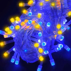 електрогірлянда 200 LED, прозорий провід, жовто-синій колір  1120-26