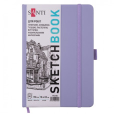 скетчбук Santi для графіки 16х23см., 80арк., тверда обкл. PU, 110гр./м2  743186  (10/30)
