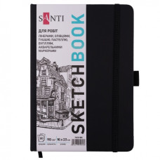 скетчбук Santi для графіки 16х23см., 80арк., тверда обкл. PU, 110гр./м2  743185  (10/30)