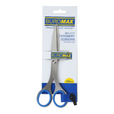 ножиці Buromax  суцільнометалеві 16,5см. на бліст.  ВМ.4502  (12/144)