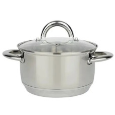 каструля Vinnarc нержав. зі скляною кришкою 4,6л. 22х12,5см.  VN-5046