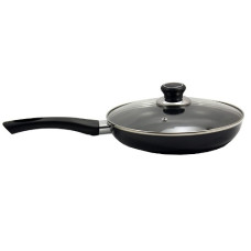 сковорідка Zauberg d-26см. Non-Stick, скляна кришка, чорна  FPN-261