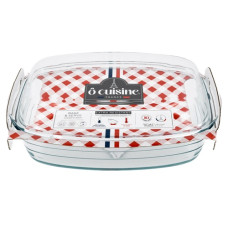 каструля скляна жаростійка O Cuisine прямокутна 4,3л. з кришкою 2,2л.  466АС00 (3)
