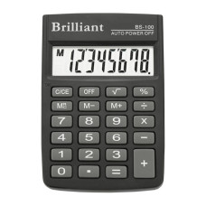 калькулятор Brilliant BS-100 кишеньковий 8,3х5,7х0,7см.  (50/200)