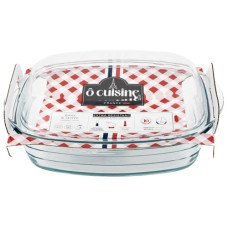 каструля скляна жаростійка O Cuisine прямокутна 3,0л. з кришкою 1.5л. 465АС00  (3)